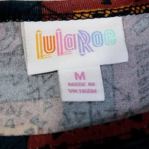 LuLaRoe Short Sleeve Boho Print Tunic Hi Lo Top Size M - Picture 7 of 9